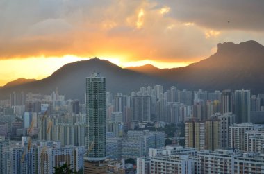 the cityscape of residential Area at kwun tong district, hk 3 July 2013