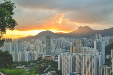 the cityscape of residential Area at kwun tong district, hk 3 July 2013