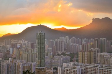 the cityscape of residential Area at kwun tong district, hk 3 July 2013