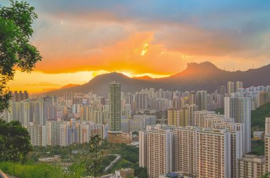 the cityscape of residential Area at kwun tong district, hk 3 July 2013