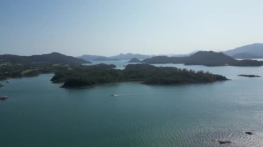 Hong Kong, Sai Kung köyündeki adaların insansız hava aracı görüntüsü
