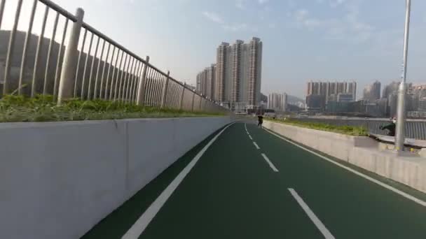 Feb 2023 View Bike Hong Kong Bike Tail — Stockvideo