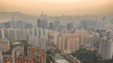 Cityscape of residential building in Kowloon, HK Feb 24 2023