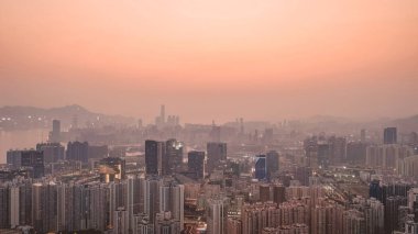Cityscape of residential building in Kowloon, HK Feb 24 2023