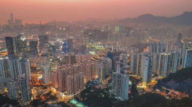 Cityscape of residential building in Kowloon, HK Feb 24 2023