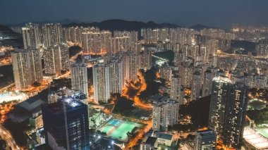 Cityscape of residential building in Kowloon, HK Feb 24 2023