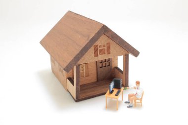 the Working From Home, the mini figure is working