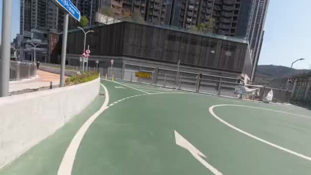 Februar 2023 Blick Vom Fahrrad Der Hong Kong Bike Tail — Stockvideo