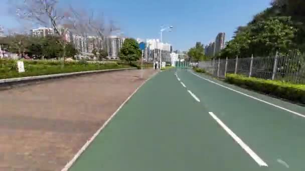 2023年2月26日自転車からの眺め 香港自転車の尾 — ストック動画