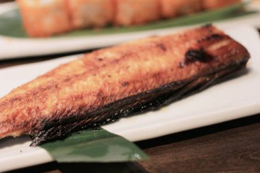 a Fish, grilled fish, grilled fish, soy sauce, Japanese style, Hokke fish