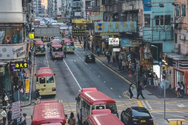 a Mini Bus Public Transport at Hong Kong Feb 26 2023