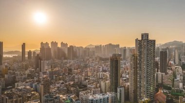 a city view of Kowloon west, hong kong, Feb 28 2022