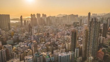 a city view of Kowloon west, hong kong, Feb 28 2022