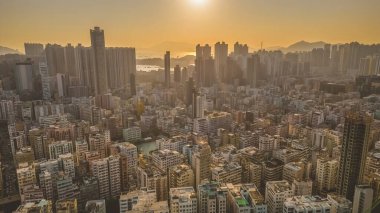a city view of Kowloon west, hong kong, Feb 28 2022