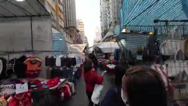 Ladies Market Tung Choi Mong Kok Feb 2023 — Videoclip de stoc