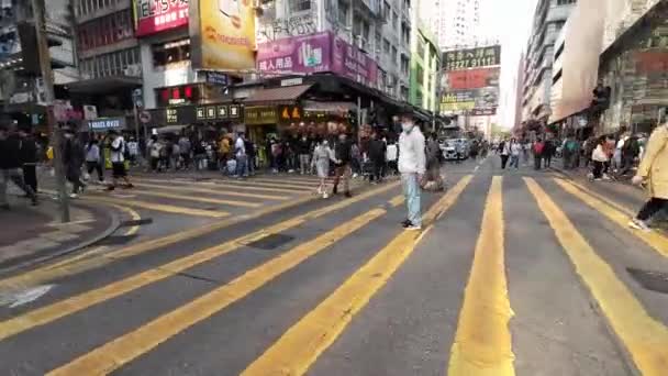 Ladies Market Tung Choi Mong Kok Feb 2023 — Stock Video