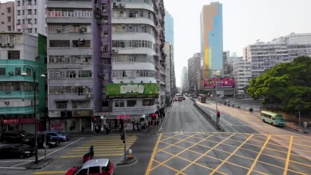 Der Bezirk Mong Kok Hongkong Februar 2023 — Stockvideo