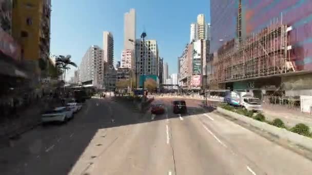 Натан Hong Kong Street Life Kowloon Feb 2023 — стоковое видео