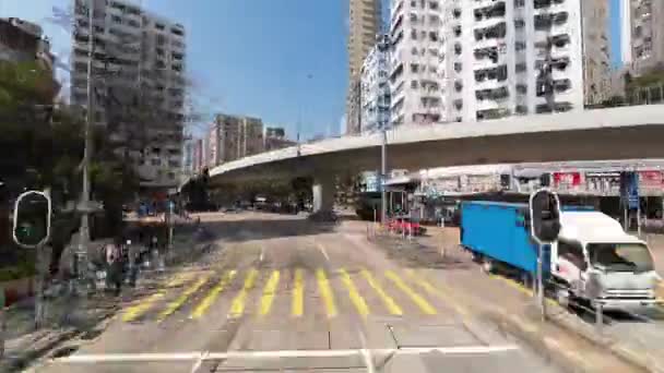Nathan Hong Kong Street Livet Kowloon Feb 2023 — Stockvideo
