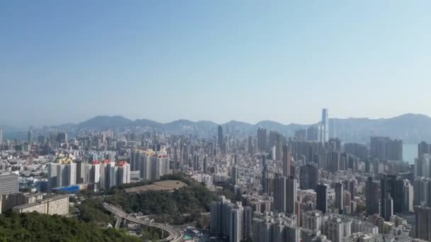 2023年2月28日の中国九龍の香港都市 — ストック動画