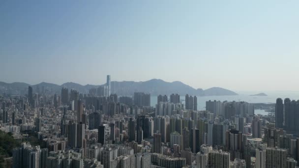 Hong Kong Urban Middle Kowloon Feb 2023 — Wideo stockowe