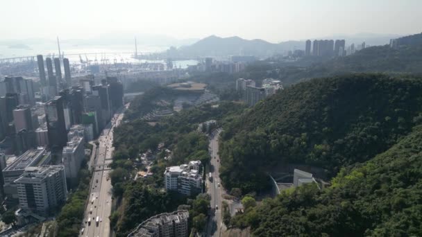 Șoseaua Cheung Hong Kong Feb 2023 — Videoclip de stoc