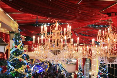 14 Kasım 2013 Tsim Sha Tsui, Noel ışıklandırması, Hong Kong