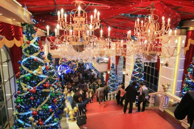 14 Kasım 2013 Tsim Sha Tsui, Noel ışıklandırması, Hong Kong