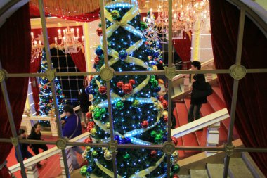 14 Kasım 2013 Tsim Sha Tsui, Noel ışıklandırması, Hong Kong