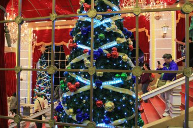 14 Kasım 2013 Tsim Sha Tsui, Noel ışıklandırması, Hong Kong