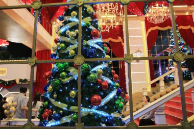 14 Kasım 2013 Tsim Sha Tsui, Noel ışıklandırması, Hong Kong