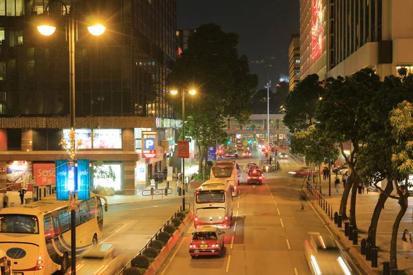 Νοε 2013 Salisbury Road Νυχτερινή Θέα Στο Χονγκ Κονγκ — Φωτογραφία Αρχείου