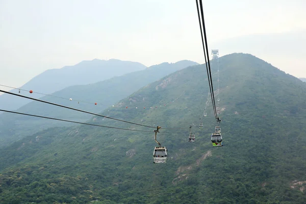 Ngong Ping 360 Aerial Cable Cars Sky Tram Sept 2013 — Stock Photo, Image