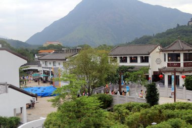 Ngong Ping Köyü, Lantau Adası, Hong Kong 28 Eylül 2013