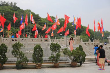 Hong Kong 'daki Po Lin Manastırı' nda Tan Buddha. 28 Eylül 2013