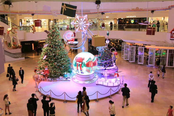 Iluminación Navidad Centro Comercial Hong Kong Nov 2013 — Foto de Stock