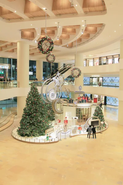 Karácsonyi Világítás Bevásárlóközpontban Hong Kong November 2013 — Stock Fotó