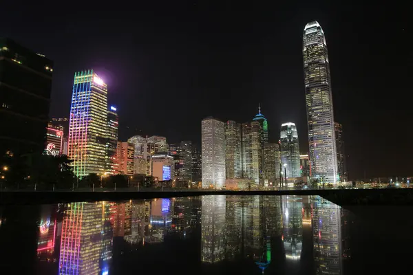 stock image 25 Nov 2013 the hong kong Skyscraper tower of tall in night