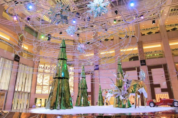 Die Weihnachtsbeleuchtung Einkaufszentrum Hong Kong Nov 2013 — Stockfoto