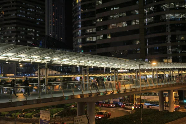 Nov 2013 Het Verkeer Langs Drukke Hong Kong Street — Stockfoto