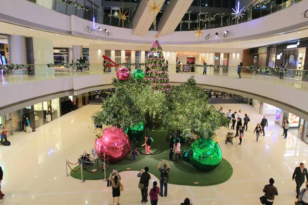 Χριστούγεννα Φωτισμός Στο Εμπορικό Κέντρο Hong Kong Nov 2013 — Φωτογραφία Αρχείου