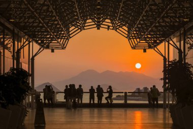 Çin Feribot Terminal Gözlem Güvertesi, Hong Kong, 5 Mart 2023