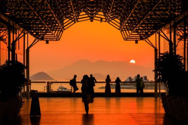 Çin Feribot Terminal Gözlem Güvertesi, Hong Kong, 5 Mart 2023