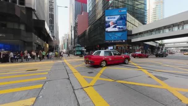 Movimentada Encruzilhada Central Hong Kong Março 2023 — Vídeo de Stock