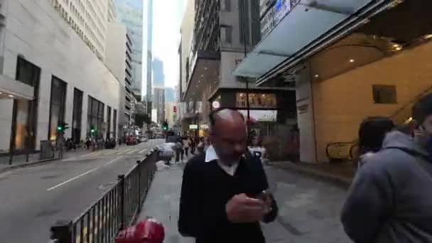 Queen Road Central Hong Kong Marca 2023 — Wideo stockowe