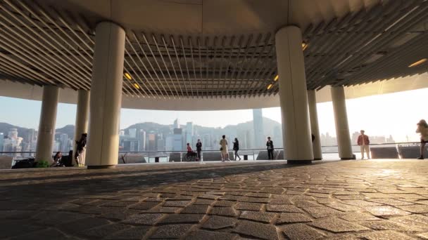 Tsim Sha Tsui Promenade Kulturzentrum März 2023 — Stockvideo