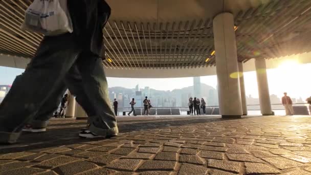 Tsim Sha Tsui Promenade Centro Culturale Marzo 2023 — Video Stock