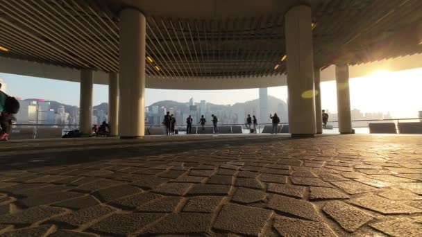 Tsim Sha Tsui Promenade Kulturzentrum März 2023 — Stockvideo