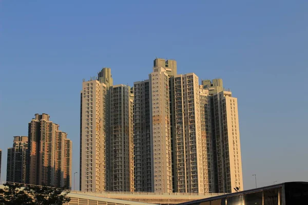 Ekim 2013 Apartman Blokları Hong Kong Yerleşim Alanı — Stok fotoğraf