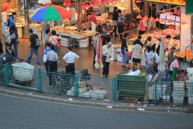 26 Ekim 2013 Tko, Hong Kong 'daki sulu market.